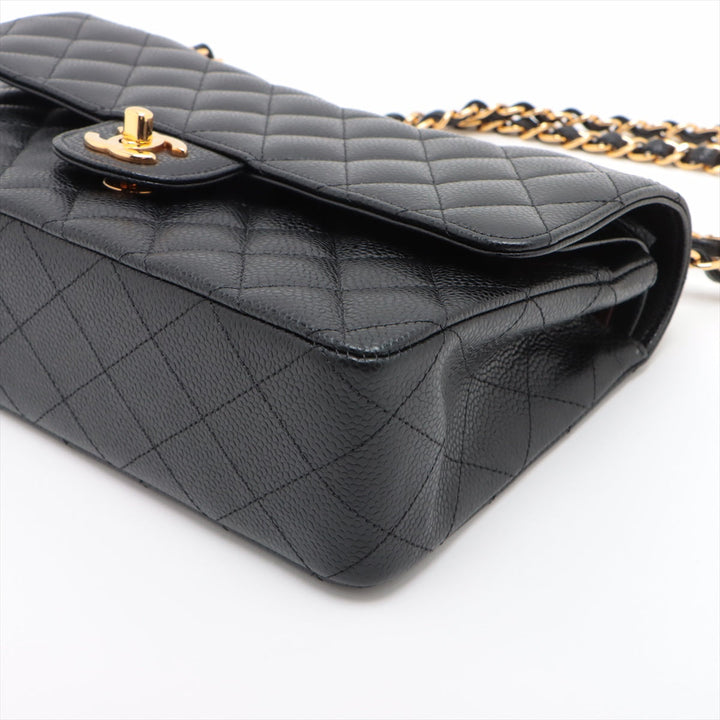 Top Quality Chanel Matrasse 25 Caviar S Double Flap Double Chain Bag Black G  15th