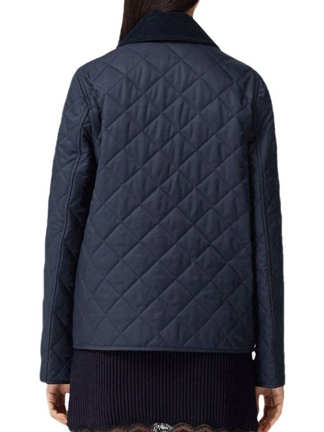 Burberry Corduroy Diamond Quilted Jacket Blue