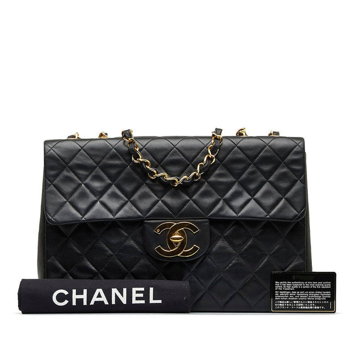 Top Quality Chanel Decamatrasse 34 Cocomark ingle Flap Chain Shoulder Bag Black   CHANEL