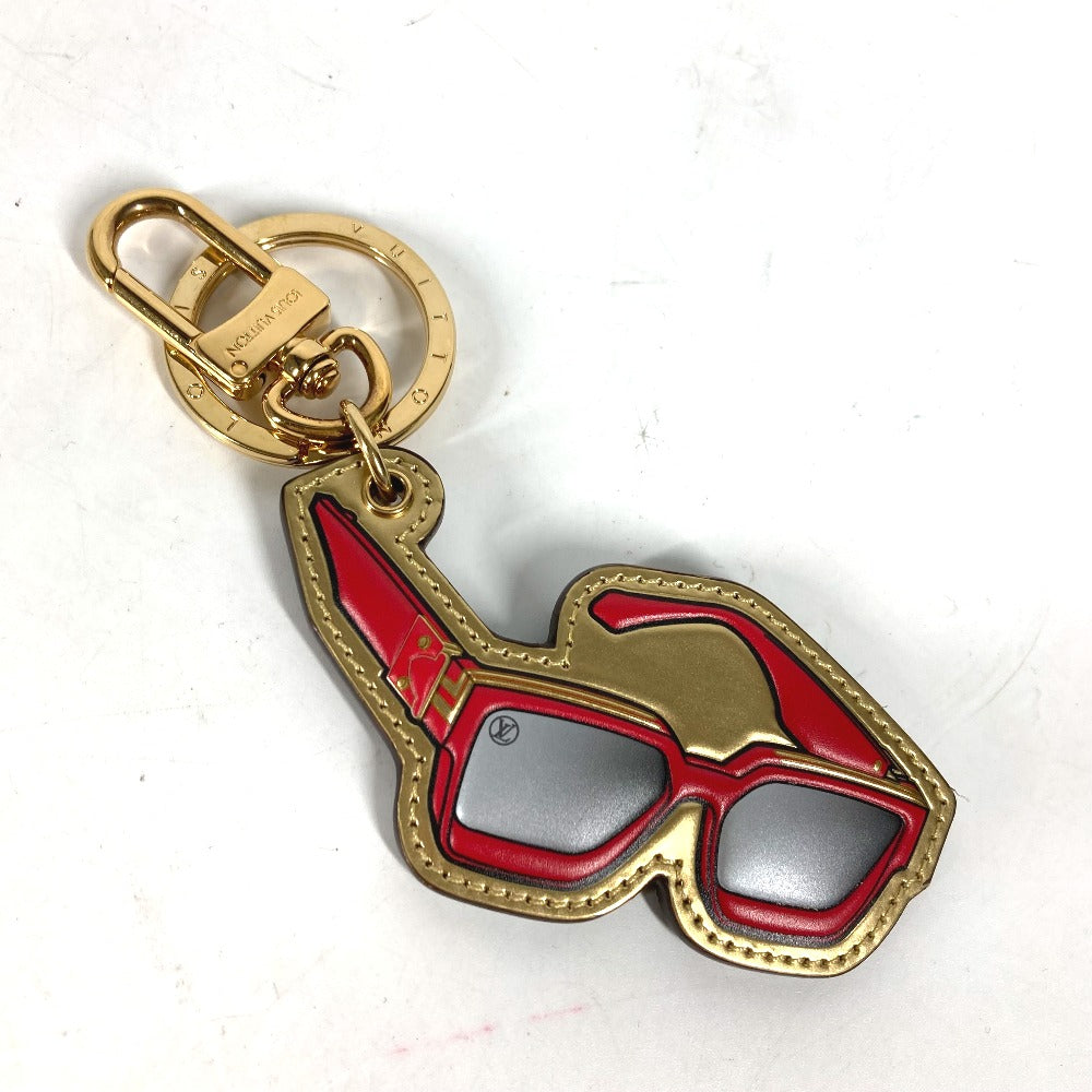 LOUIS VUITTON key ring M68865 leather gold glasses glasses eyewear Portocre 1.1 Millionaire Women Used