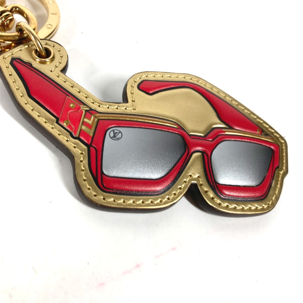 LOUIS VUITTON key ring M68865 leather gold glasses glasses eyewear Portocre 1.1 Millionaire Women Used