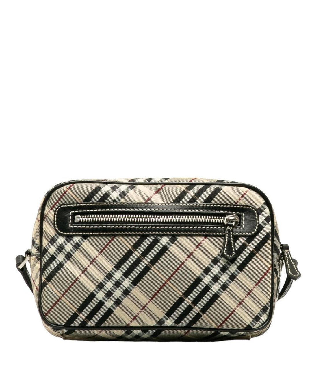 BURBERRY Women's Check Pattern Canvas Camera Bag -  in Brown
