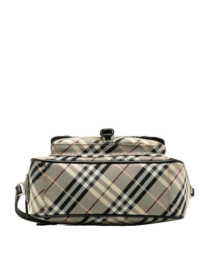 BURBERRY Women's Check Pattern Canvas Camera Bag -  in Brown