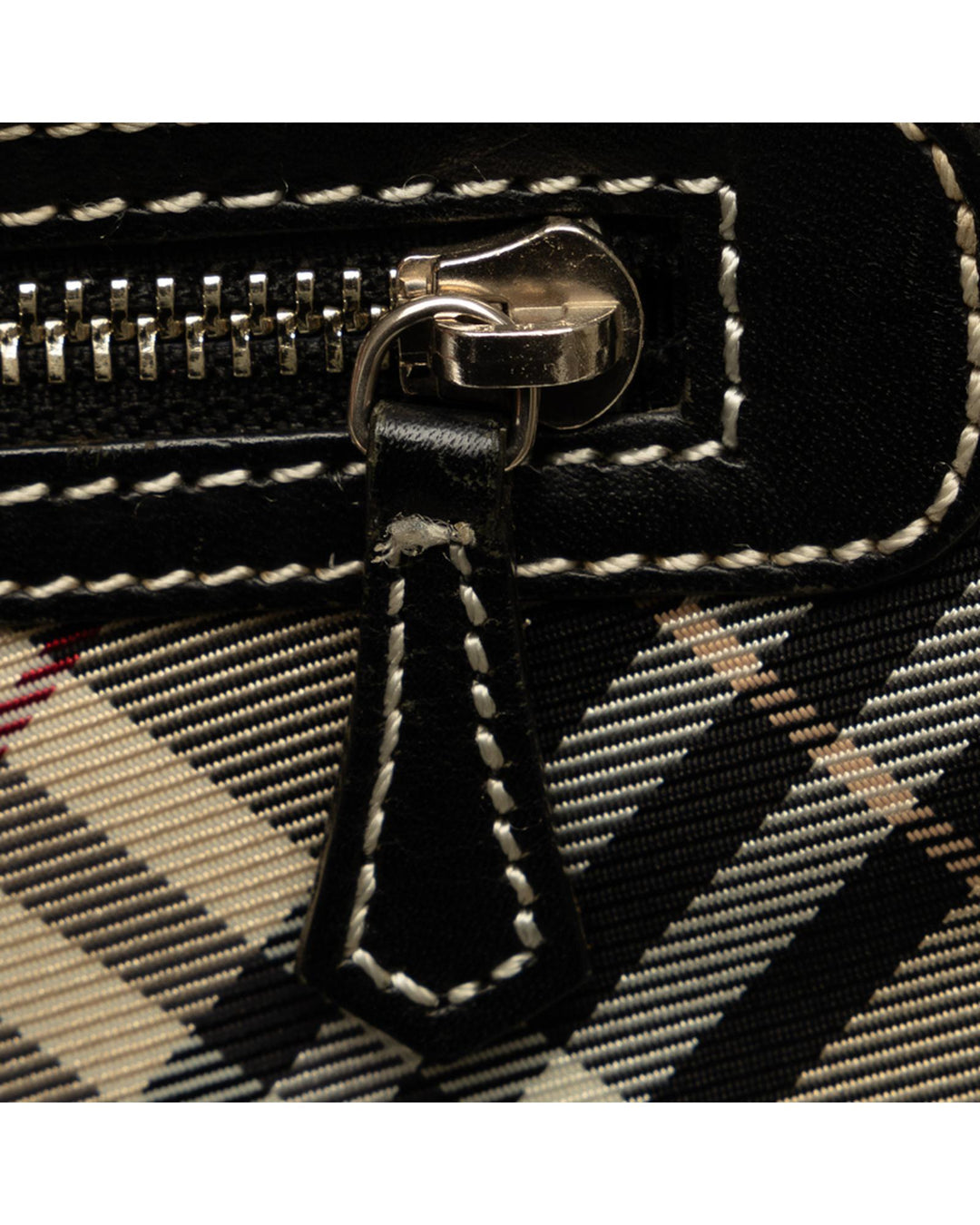 BURBERRY Women's Check Pattern Canvas Camera Bag -  in Brown