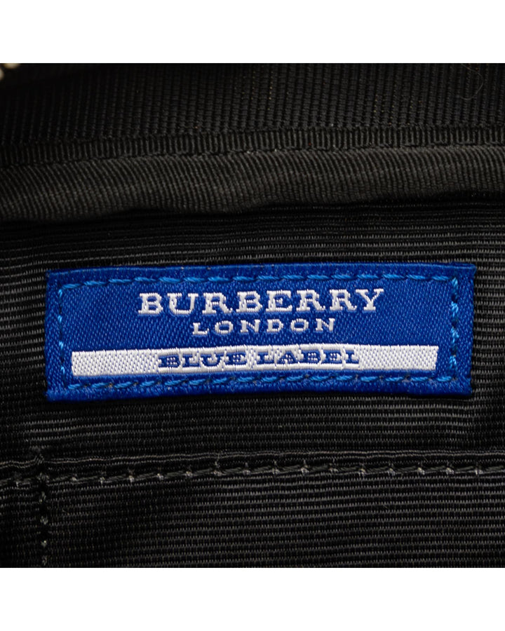 BURBERRY Women's Check Pattern Canvas Camera Bag -  in Brown