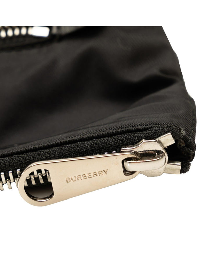 BURBERRY Women's Black Nylon Horseferry Print Clutch Bag in Black