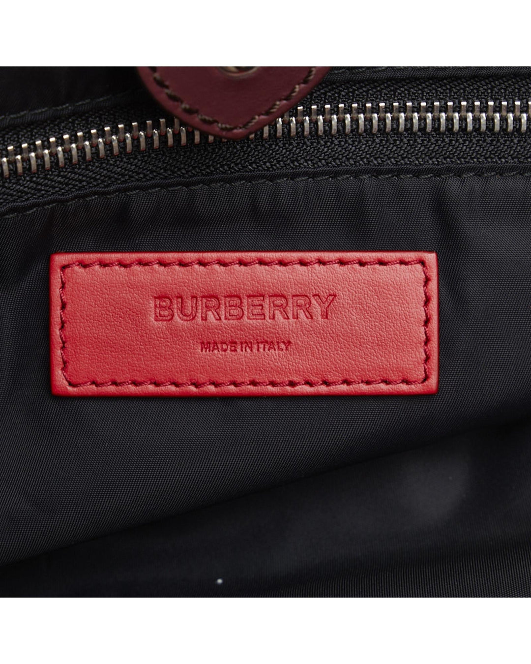 BURBERRY Women's Nylon Drawstring Backpack Bag in Red