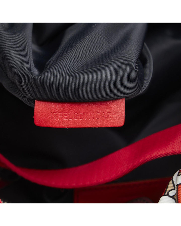 BURBERRY Women's Nylon Drawstring Backpack Bag in Red