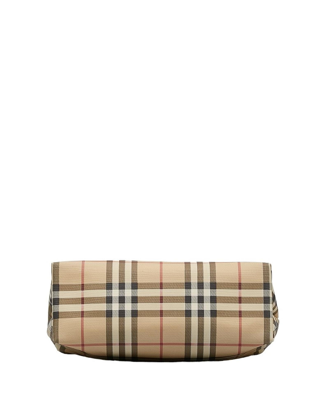 BURBERRY Women's Check Canvas Handbag in Brown in Brown