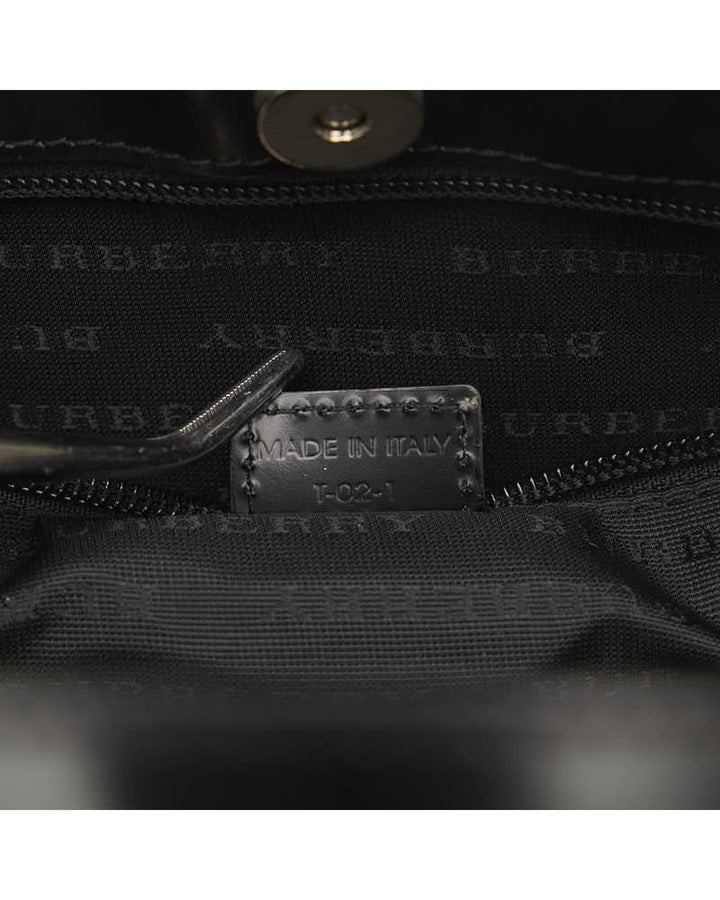 BURBERRY Women's Check Canvas Handbag in Brown in Brown