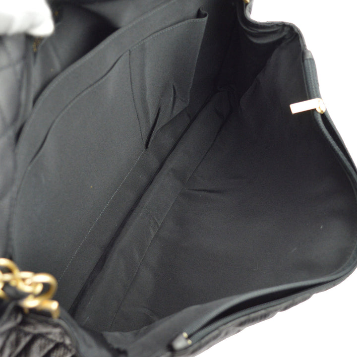 Top Quality Chanel Black Calfskin XXL Single Flap Shoulder Bag