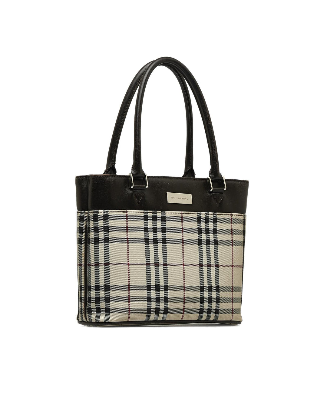 BURBERRY Women's Canvas and Leather Handbag in Brown