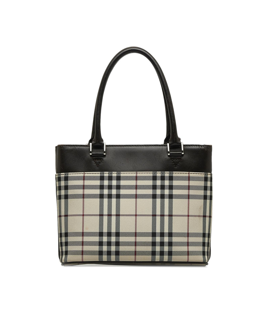 BURBERRY Women's Canvas and Leather Handbag in Brown