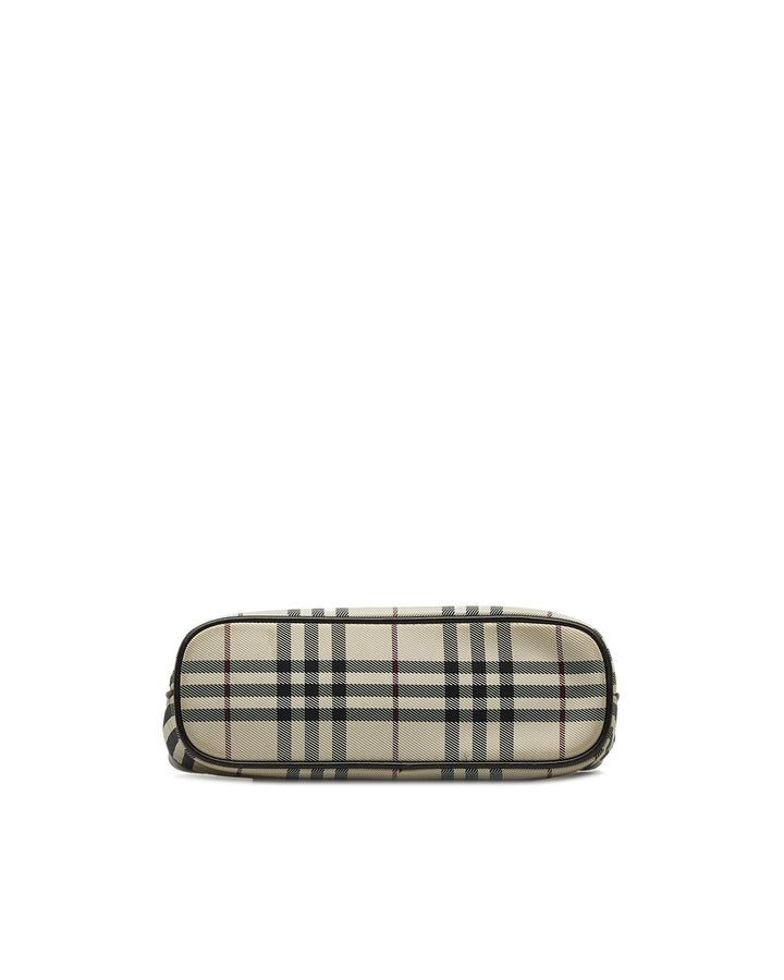 BURBERRY Women's Canvas and Leather Handbag in Brown