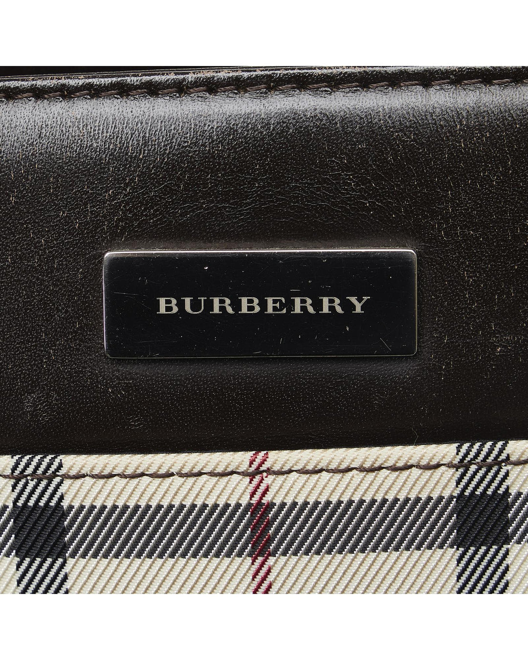 BURBERRY Women's Canvas and Leather Handbag in Brown