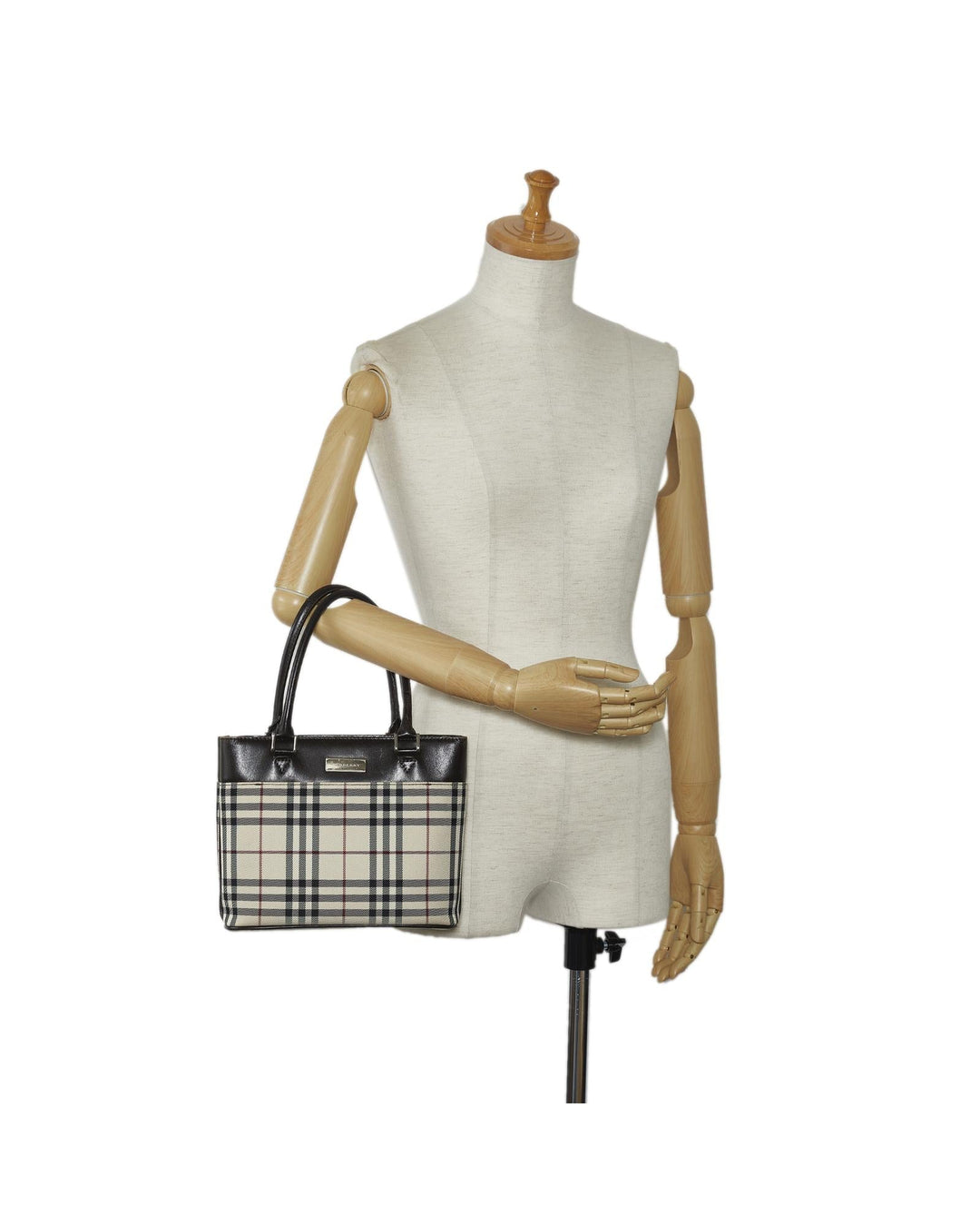 BURBERRY Women's Canvas and Leather Handbag in Brown