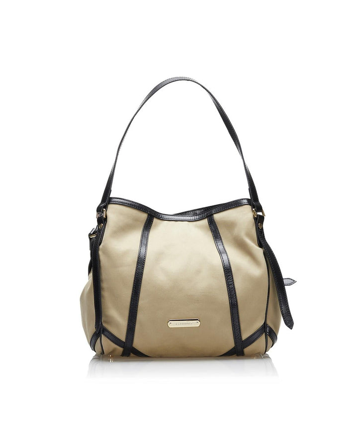 BURBERRY Women's Canvas Tote Bag in Beige in Beige