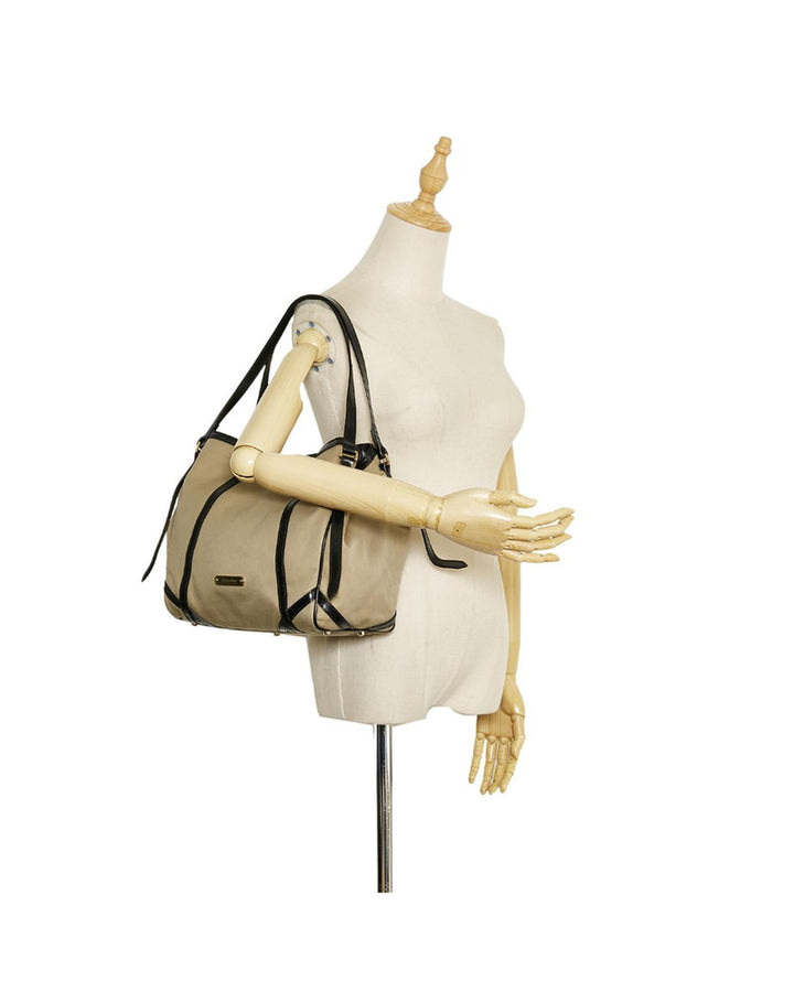 BURBERRY Women's Canvas Tote Bag in Beige in Beige