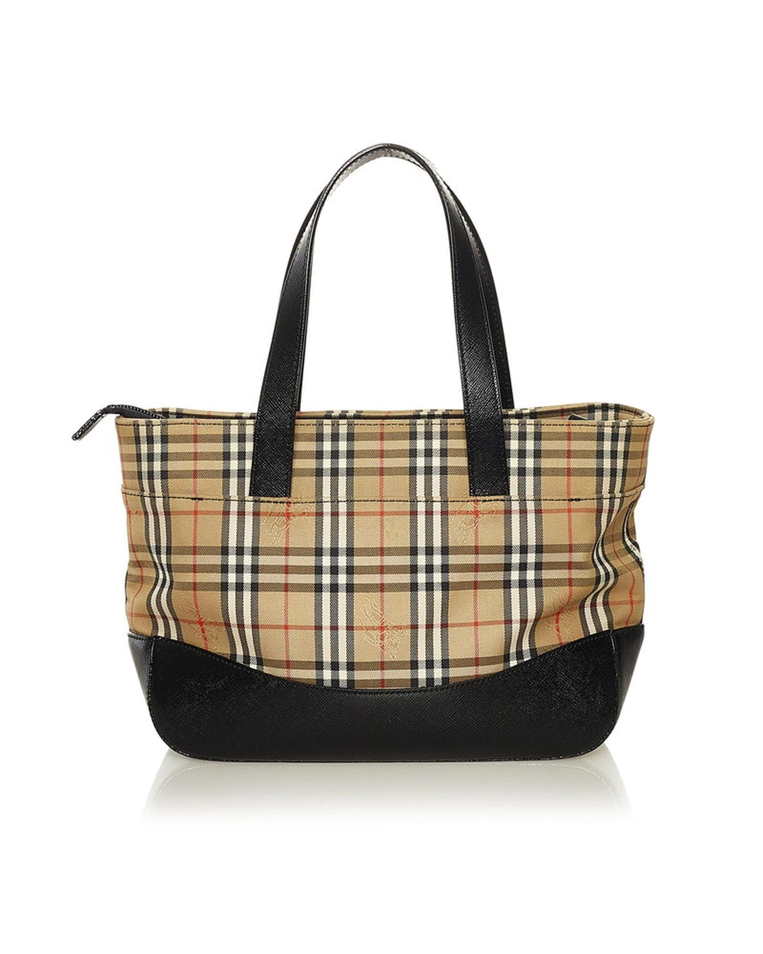 BURBERRY Women's Checkered Beige Handbag in Excellent Condition in Beige