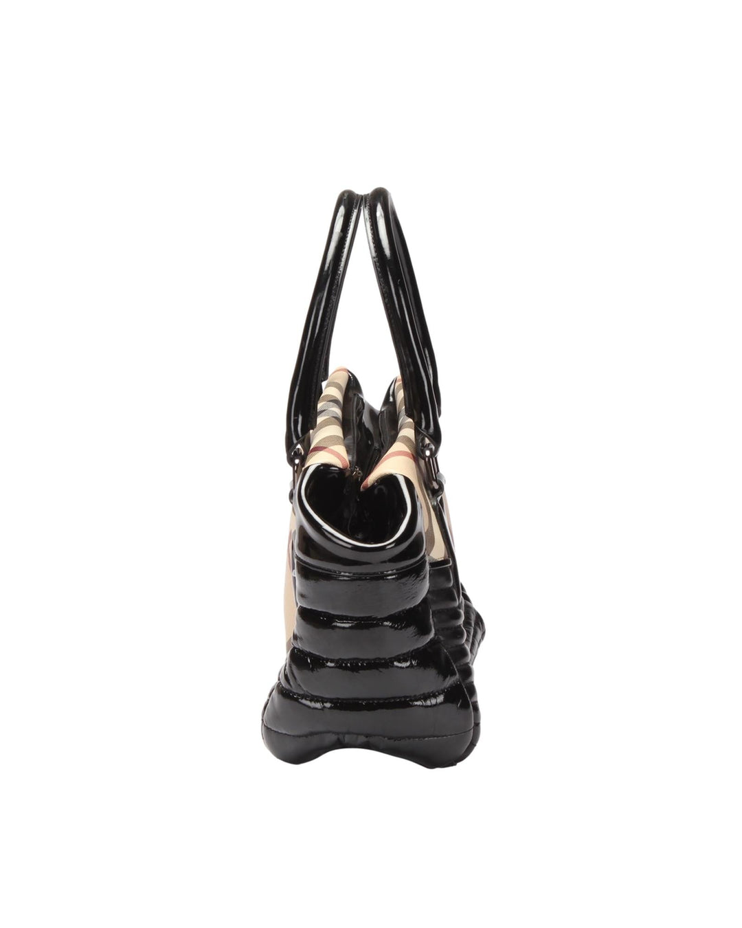 BURBERRY Women's Black Check Handbag in A Condition in Black