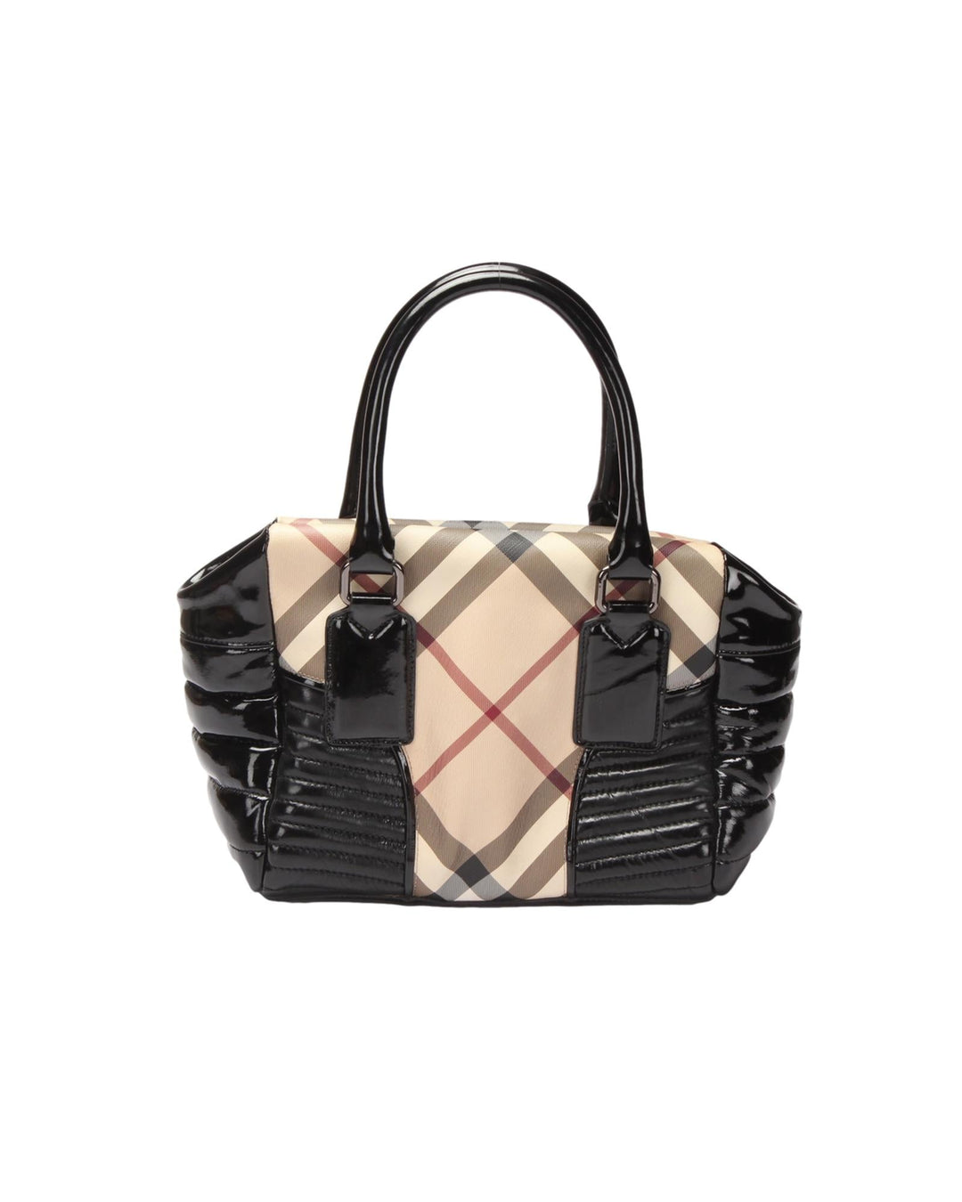 BURBERRY Women's Black Check Handbag in A Condition in Black