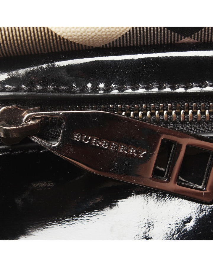 BURBERRY Women's Black Check Handbag in A Condition in Black