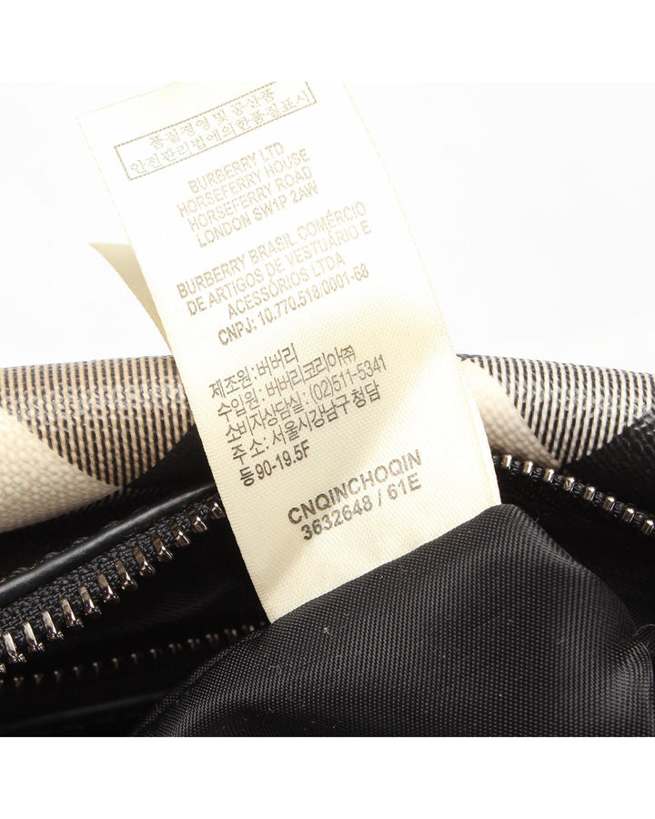 BURBERRY Women's Black Check Handbag in A Condition in Black