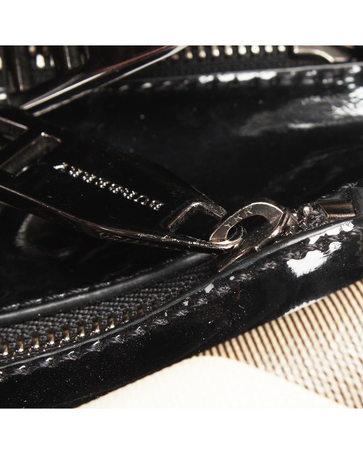 BURBERRY Women's Black Check Handbag in A Condition in Black