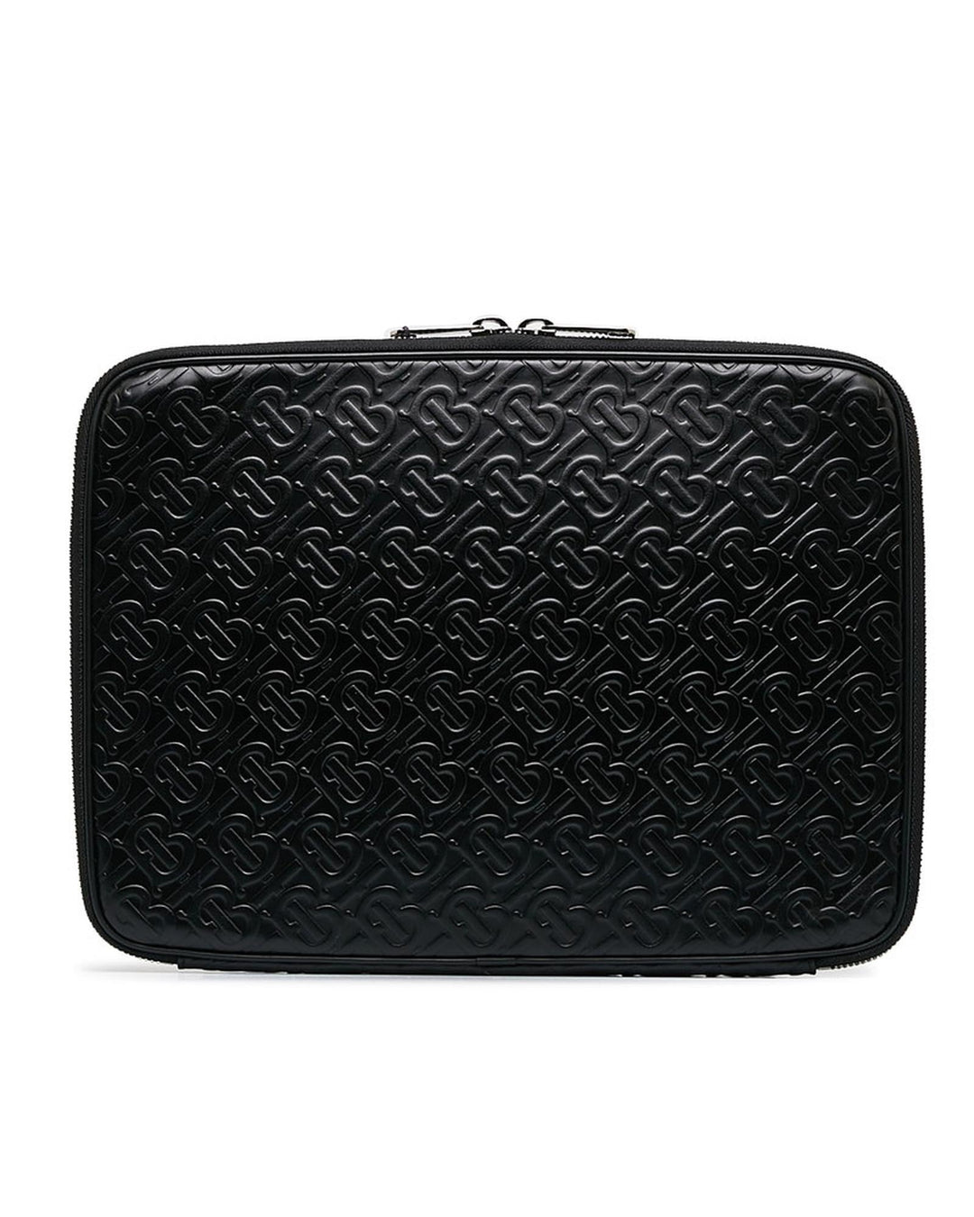 BURBERRY Women's Black Embossed Logo Laptop Case Bag in Black