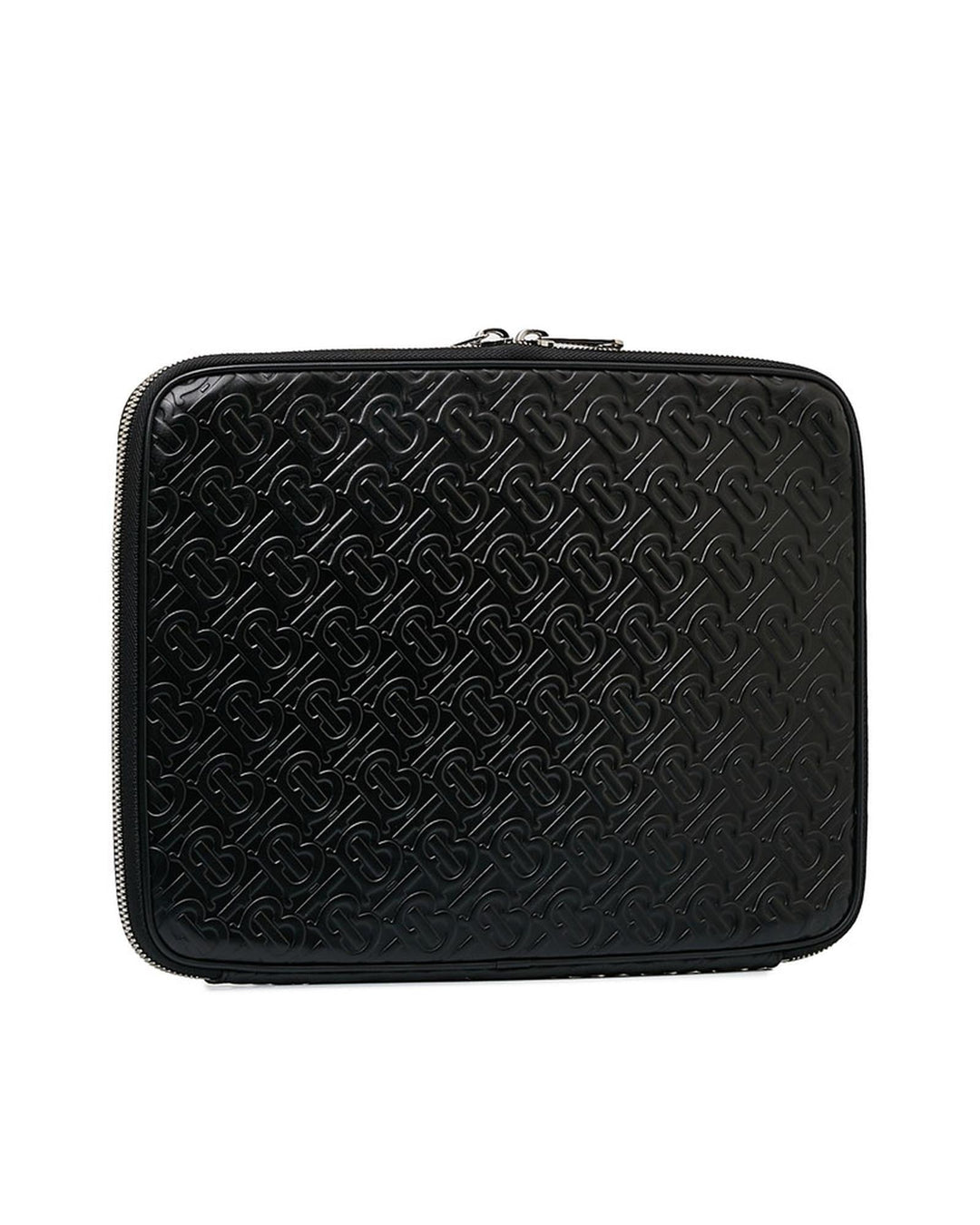BURBERRY Women's Black Embossed Logo Laptop Case Bag in Black