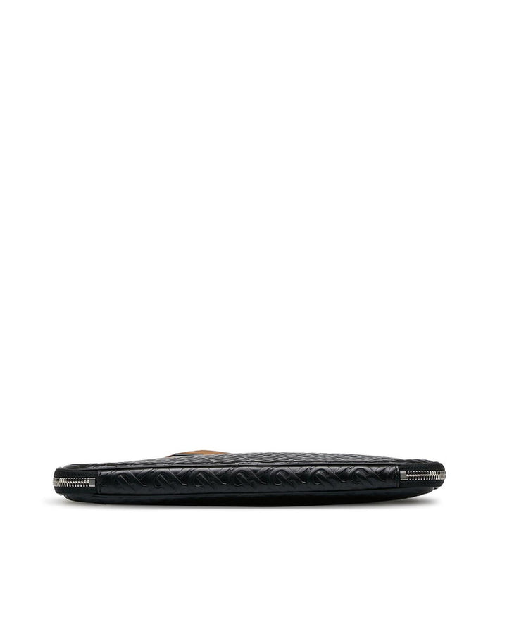 BURBERRY Women's Black Embossed Logo Laptop Case Bag in Black