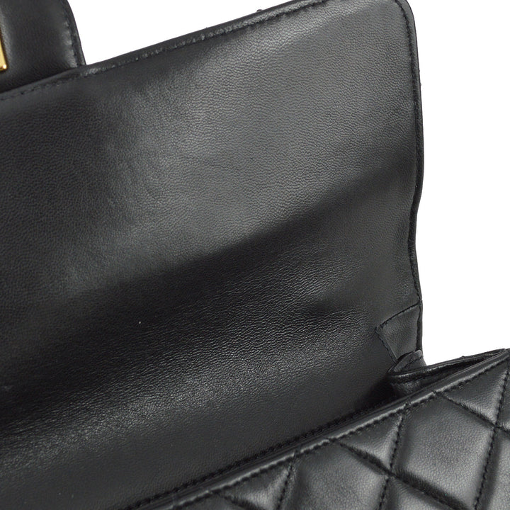 Top Quality Chanel Black Lambskin Double Sided Classic Flap Shoulder Bag