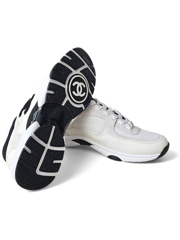 CC Logo Suede Tennis Low Top Sneakers Black Chanel