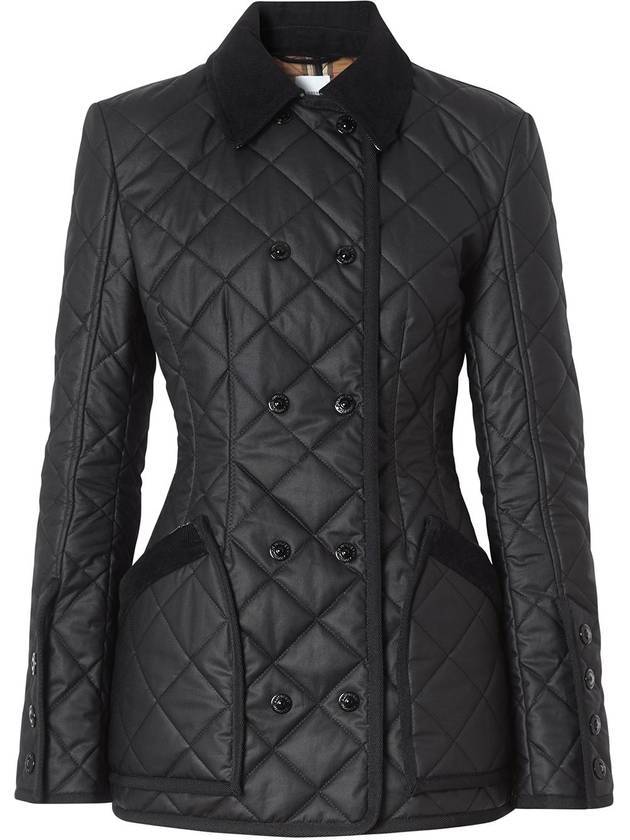 Burberry WoMen's Diamond Quilted Cotton Jacket Black