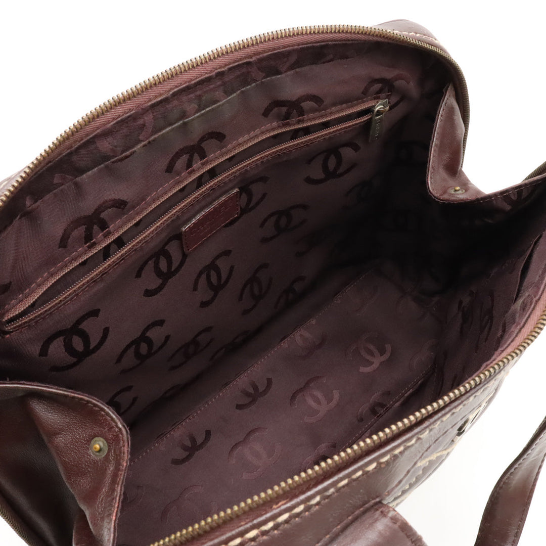 Top Quality Chanel Top Quality Chanel WILDSTETCH COCOMARK TORETH BAG HANDBAG LEADER BRUN TEA TORETH DEPARTS A14693