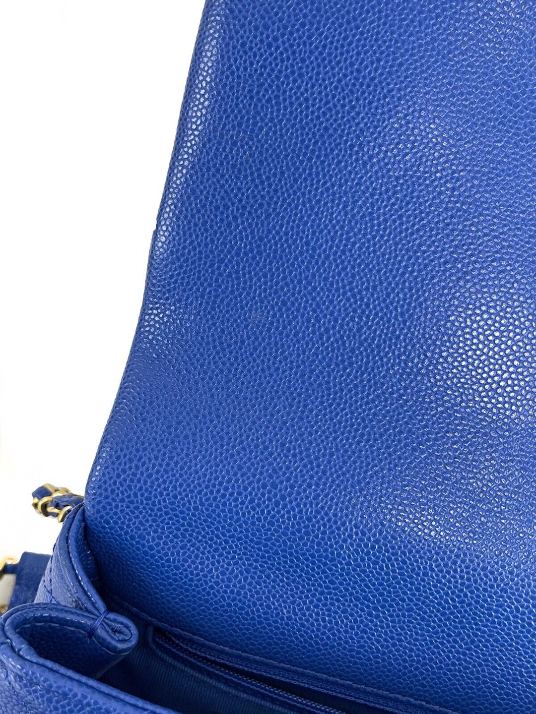 Chanel Mini Chain Around Multi Chain Full New Bag Quilted Caviar 22B Blue
