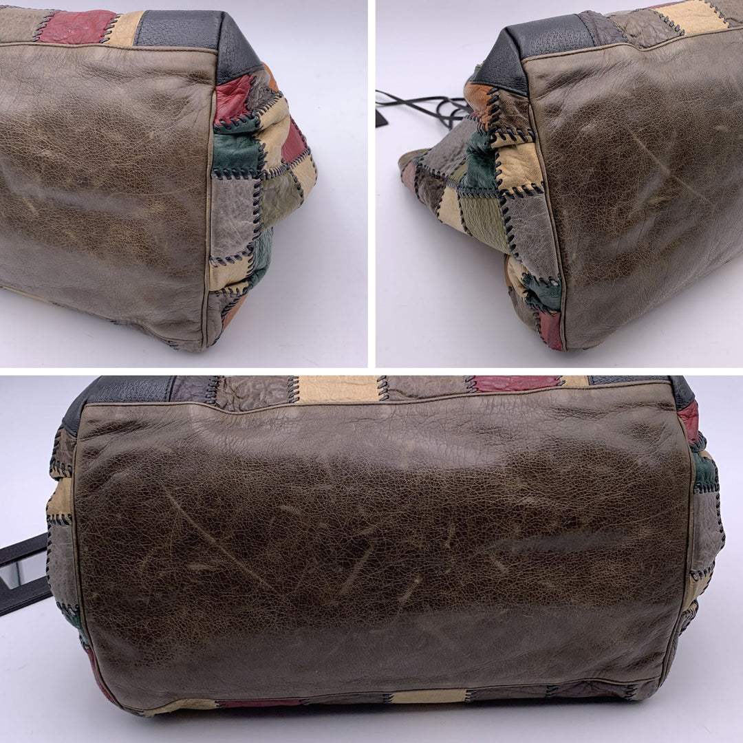 Top Quality Balenciaga Multicolor Leather Patchwork Large Sunday Tote Bag