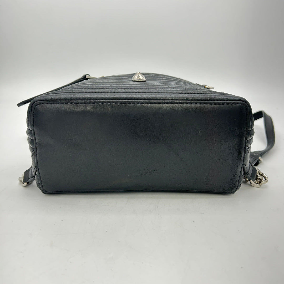 By the way leather backpack Top quality Fendi Black in Leather LA15428