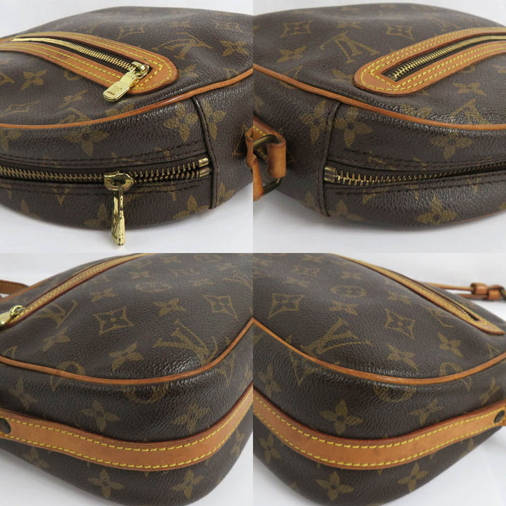 Louis Vuitton M51222 Monogram Shoulder Bag Crossbody Leather PVC Brown