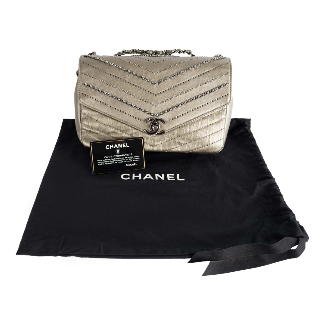 Top Quality Chanel Top Quality Chanel Embelished 'Chain Sequins' Chevron New Bag