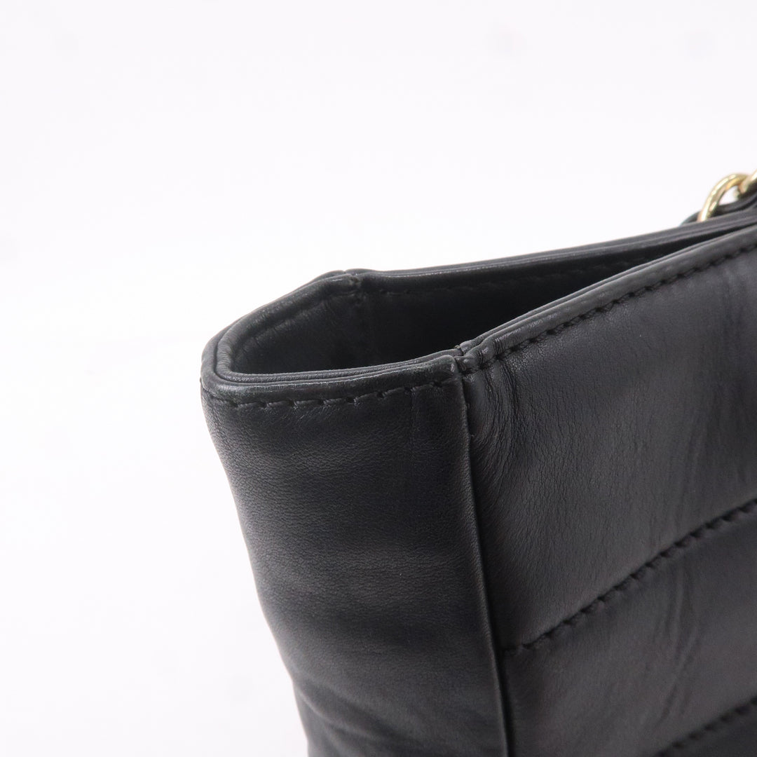 Top Quality Chanel Chocolate Bar Lamb Skin Chain Tote Bag Black A17859