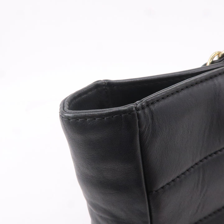 Top Quality Chanel Chocolate Bar Lamb Skin Chain Tote Bag Black A17859
