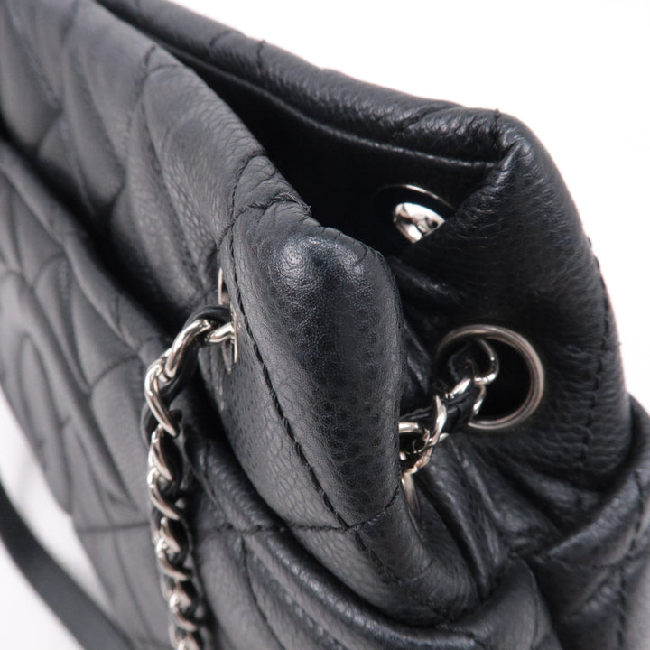 Top Quality Chanel Matelasse Caviar Skin Chain Tote Bag Shoulder Bag Black
