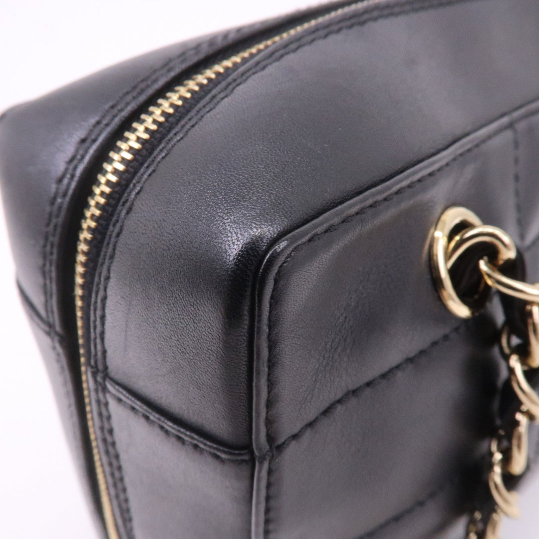 Top Quality Chanel Chocolate Bar Lamb Skin Chain Shoulder Bag Black