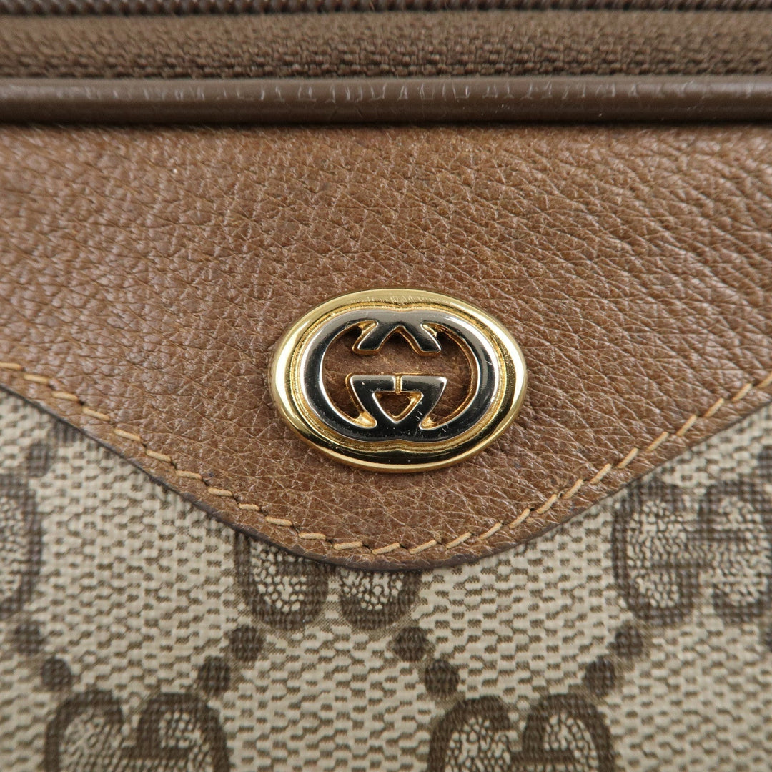 GUCCI Old Gucci GG Plus Leather Shoulder Bag Beige 97.02.068