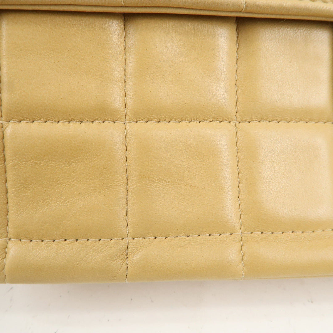 Top Quality Chanel Chocolate Bar Lamb Skin Chain Shoulder Bag Beige A15316