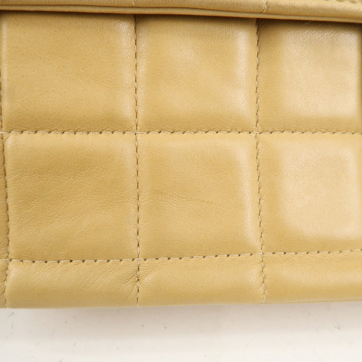 Top Quality Chanel Chocolate Bar Lamb Skin Chain Shoulder Bag Beige A15316