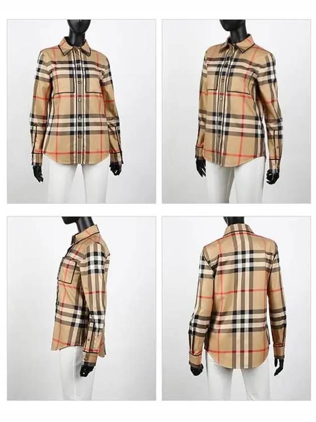 Burberry Vintage Check Cotton Long Sleeves Shirt Archive Beige