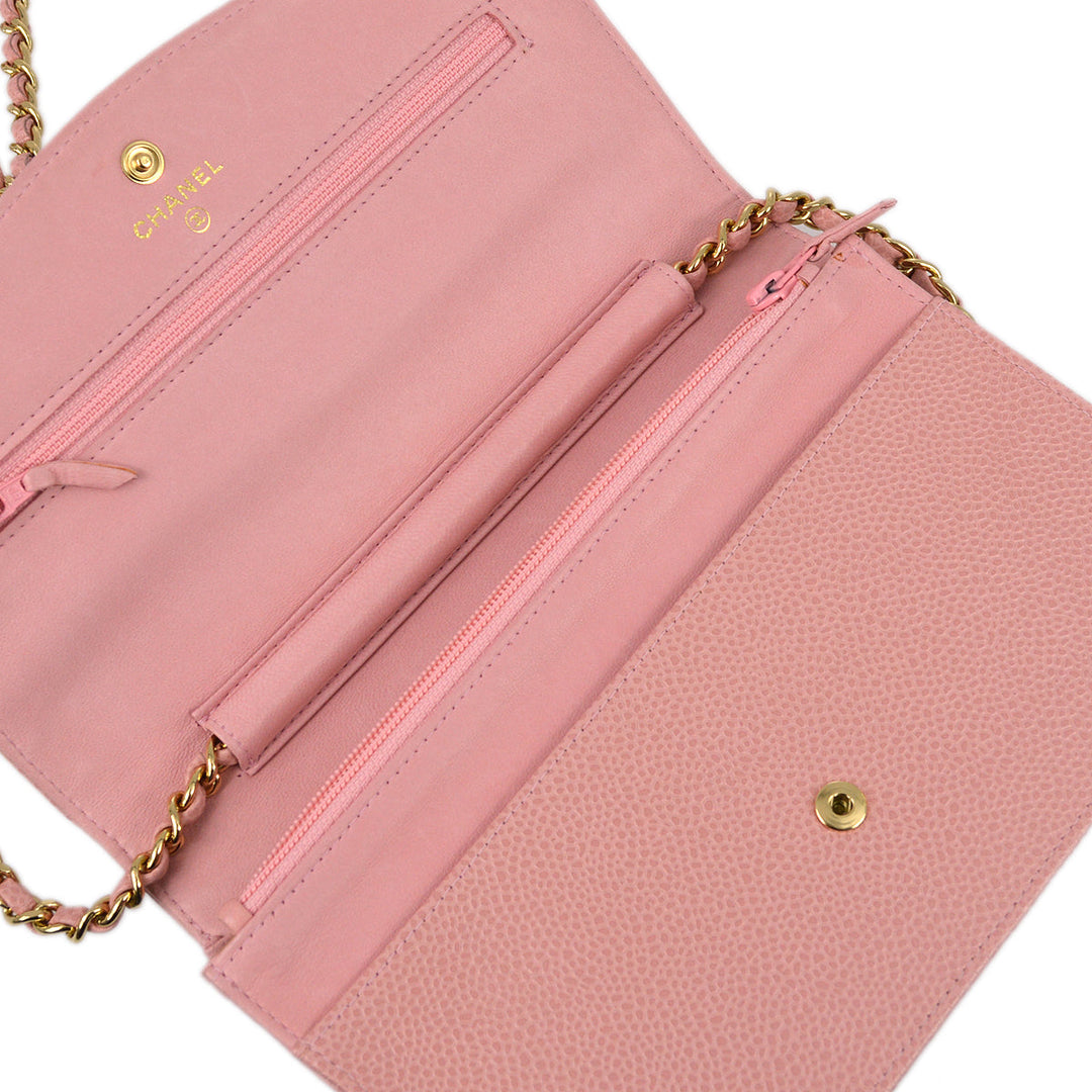 Top Quality Chanel 2003-2004 Pink Caviar Timeless WOC Wallet