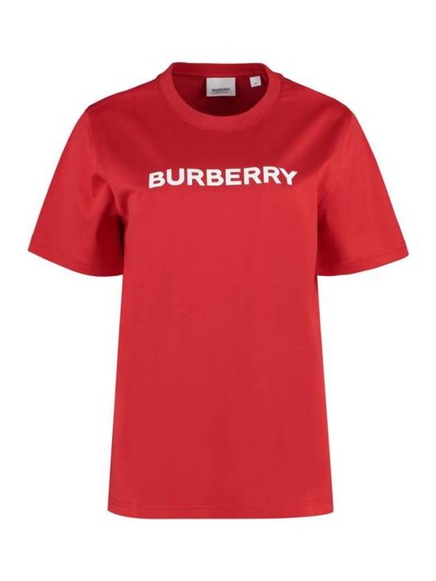 Burberry Logo Print Short Sleeve T-Shirt Red